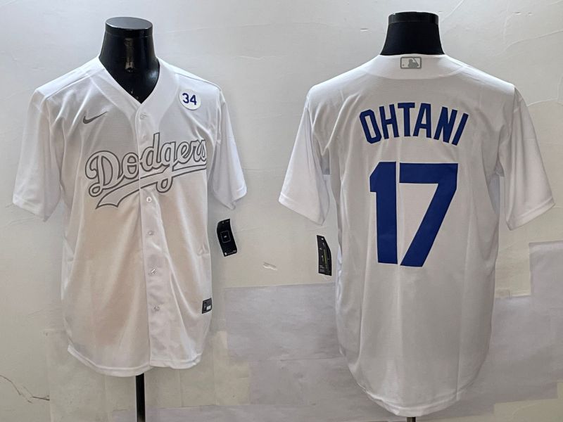Men Los Angeles Dodgers 17 Ohtani White Fashion Edition Game 2025 Nike MLB Jersey style 7
